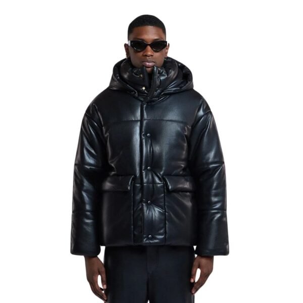 NANUSHKA HIDE MENSOKOBOR ALT-LEATHER HOODED PUFFER