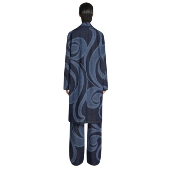 DRIES VAN NOTEN EMBROIDERED COAT INDIGO - Image 4