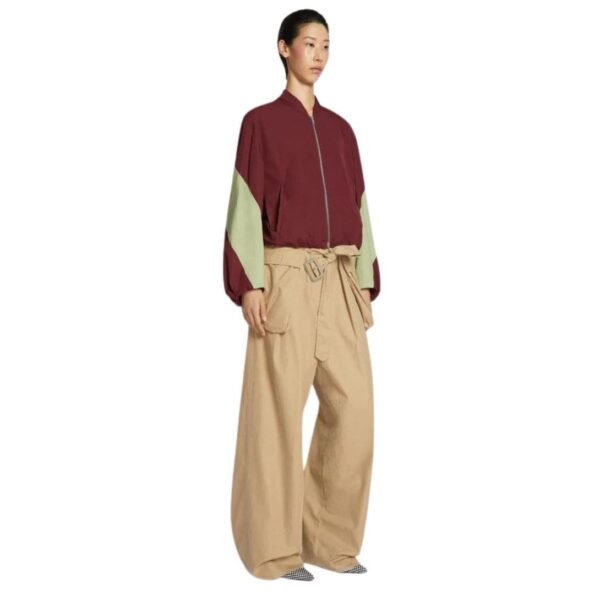 DRIES VAN NOTEN CROPPED BOMBER BORDEAUX - Image 4