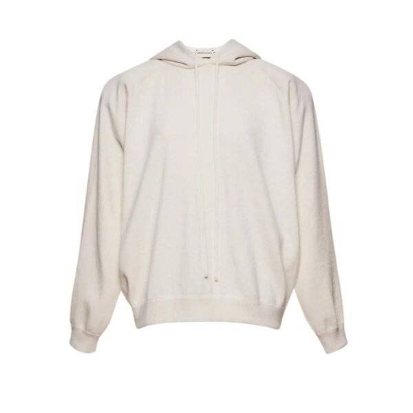 MAGDA BUTRYM HOODED KNIT SWEATER IN CREAM