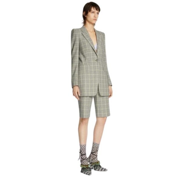 DRIES VAN NOTEN CHECKED FITTED BLAZER DESSIN A - Image 4