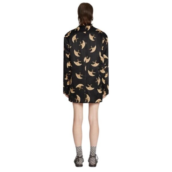 DRIES VAN NOTEN QUILTED SILK BLAZER BLACK - Image 4