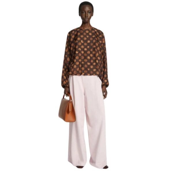 DRIES VAN NOTEN SILK COCOON TOP BROWN - Image 4