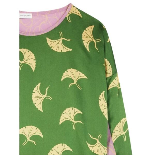 DRIES VAN NOTEN ASYMMETRICAL TOP GREEN - Image 2