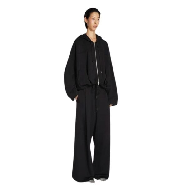 DRIES VAN NOTEN COCOON ZIP HOODIE BLACK - Image 3