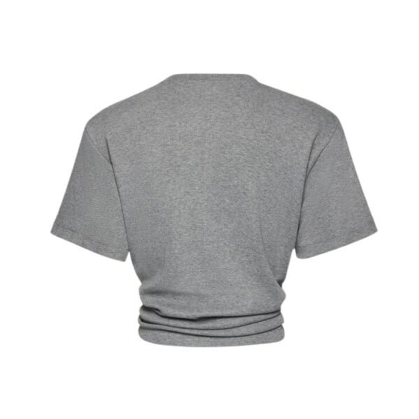 MAGDA BUTRYM KNOTTED T SHIRT IN GREY - Image 2