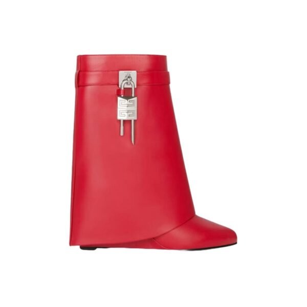 GIVENCHY SHARK LOCK ANKLE BOOTS IN LEATHER