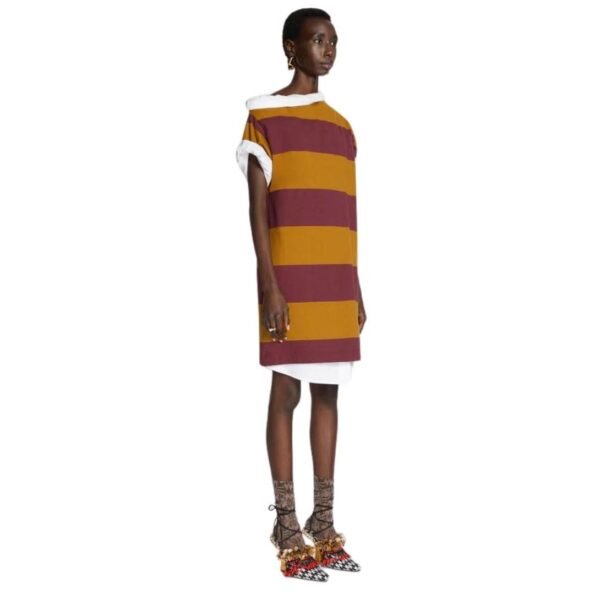 DRIES VAN NOTEN SWEATSHIRT DRESS MUSTARD - Image 3