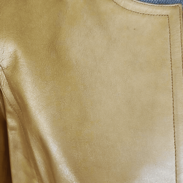 Gold Leather Jacket Women - Image 4