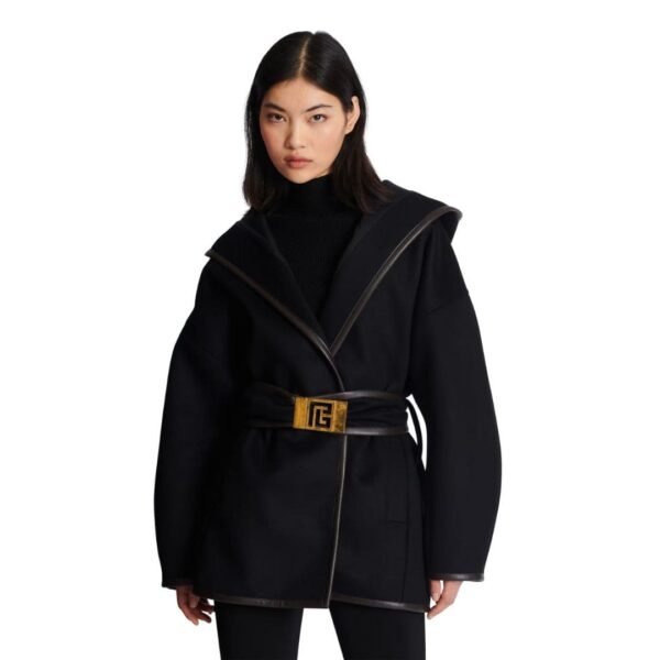 BALMAIN BELTED WOOL COAT - Image 6