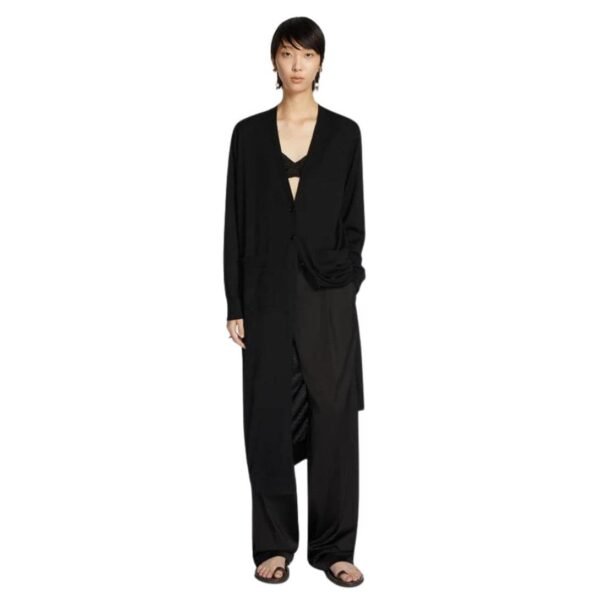 DRIES VAN NOTEN LONG MERINO CARDIGAN BLACK