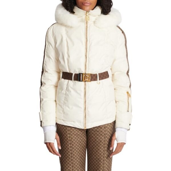 BALMAIN PB DOWN JACKET WITH BELT - Image 6