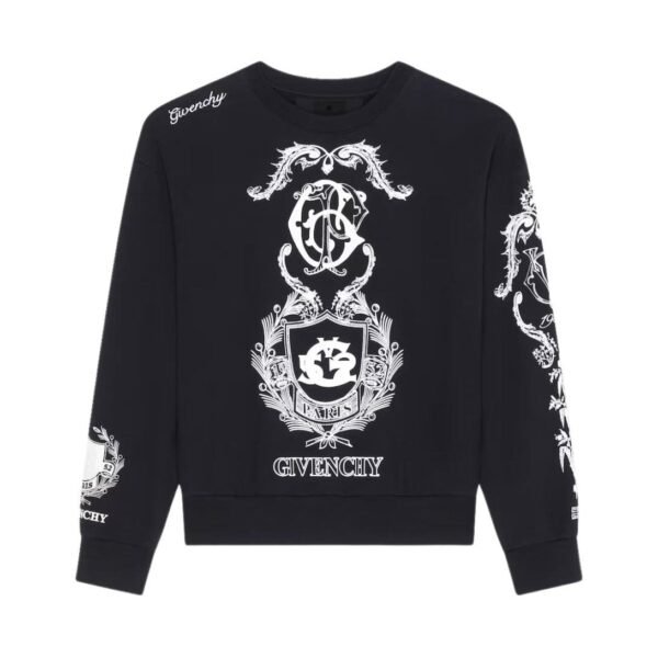 GIVENCHY CREST BOXY FIT SWEATSHIRT IN FLEECE