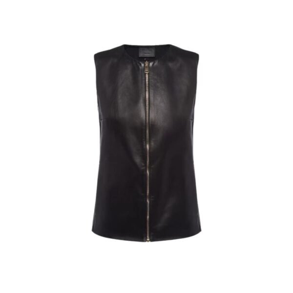 PRADA STRETCH NAPPA LEATHER VEST