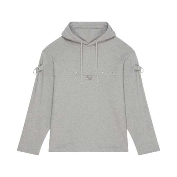 GIVENCHY HOODIE IN FLEECE WITH METAL DETAILS