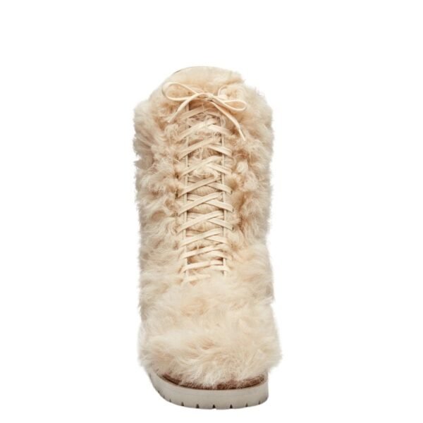 MAGDA BUTRYM SHEARLING COMBAT BOOTS IN CREAM - Image 4