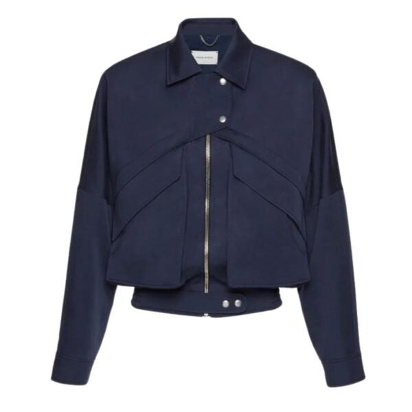 MAGDA BUTRYM OVERSIZED AVIATOR BOMBER JACKET IN NAVY