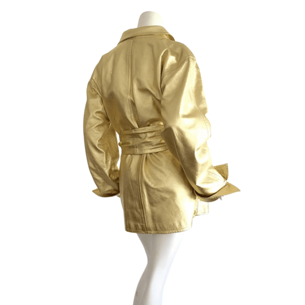 Silver Star Leather Jacket Coat - Image 5