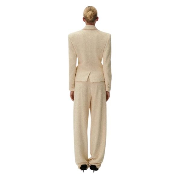 MAGDA BUTRYM FITTED BOUCLE BLAZER IN BEIGE - Image 4