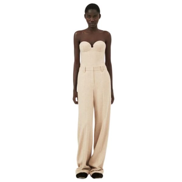 MAGDA BUTRYM CASHMERE WIDE-LEG TROUSERS IN BEIGE - Image 3