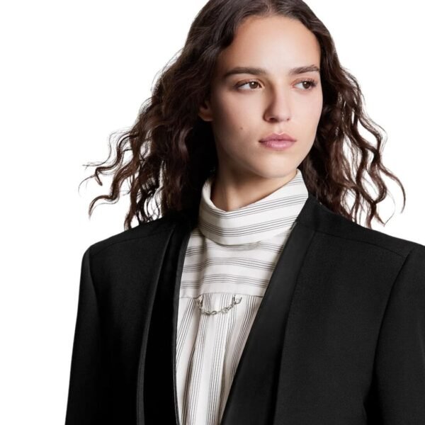 LOUIS VUITTON LEATHER LAPEL BLAZER - Image 2