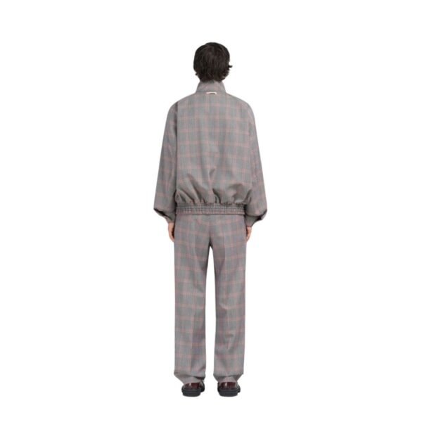 MARNI ORANGE CHECKED TECH WOOL BOMBER - Image 3