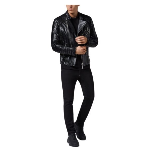 PHILIPP PLEIN LEATHER BIKER SLIM FIT LUXURY - Image 4