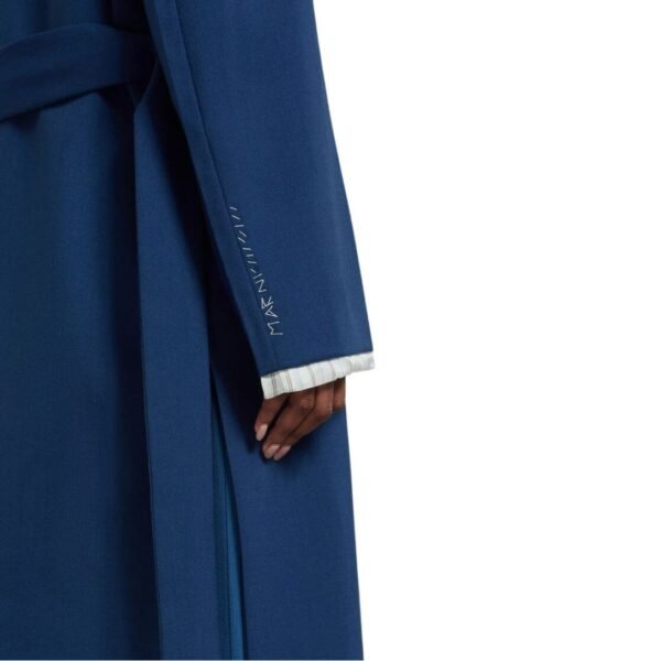 MARNI BLUE TROPICAL WOOL TRENCH COAT - Image 5