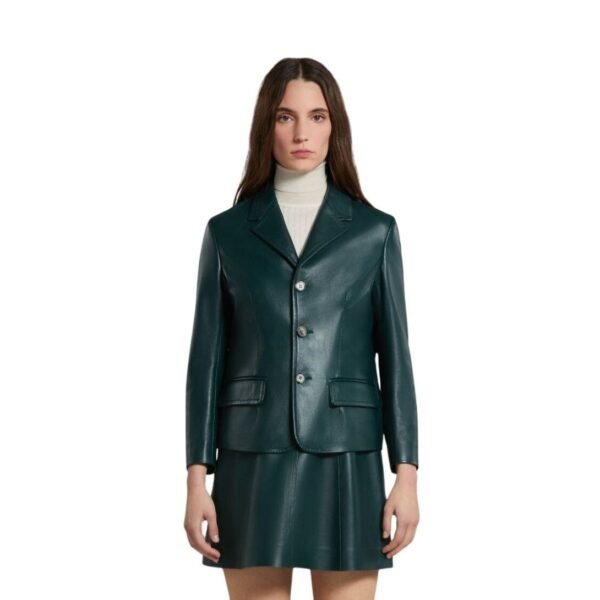 MARNI GREEN LEATHER JACKET - Image 2