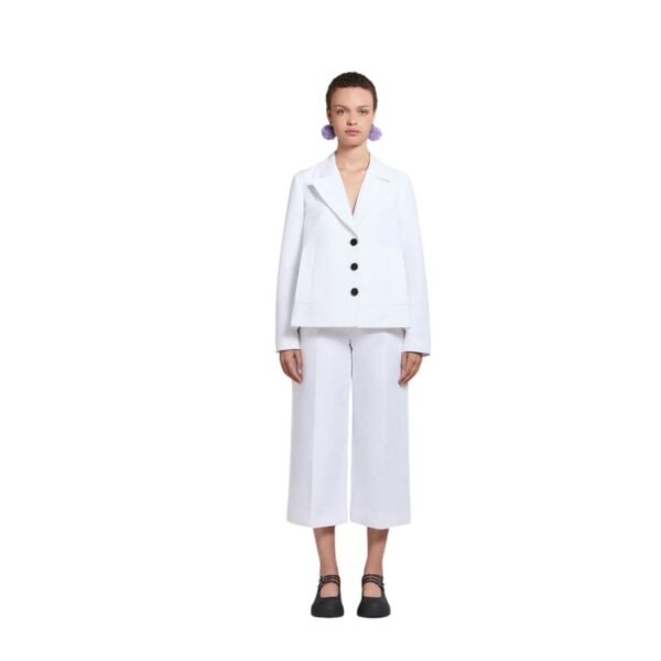 MARNI WHITE A LINE CADY JACKET WITH BACK PLEAT - Image 2