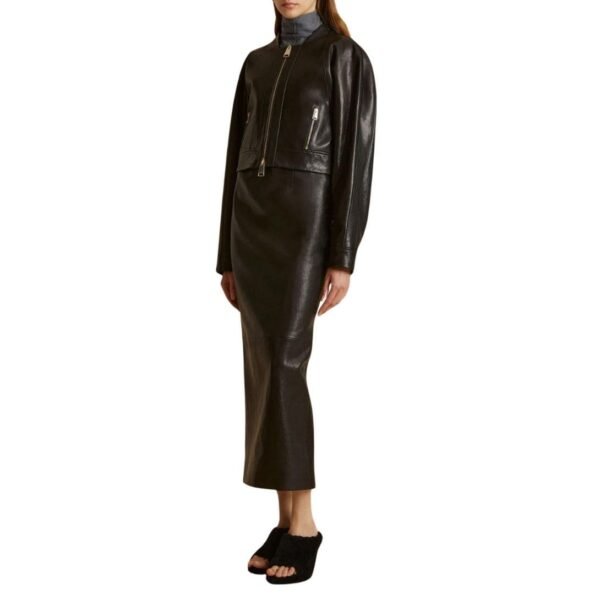 KHAITE THE GRACELL JACKET IN BLACK LEATHER - Image 2