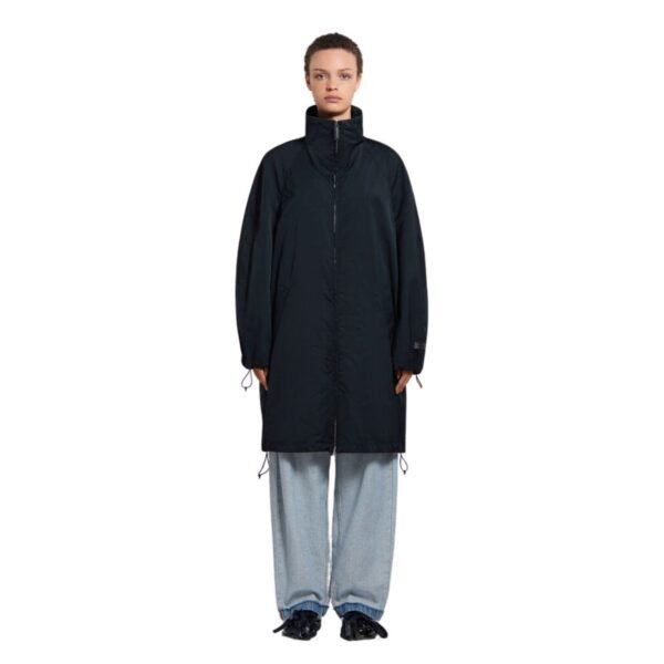 MARNI BLACK GATHERED TAFFETA PARKA - Image 3