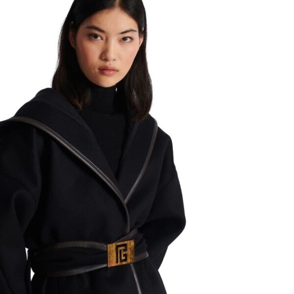 BALMAIN BELTED WOOL COAT - Image 7