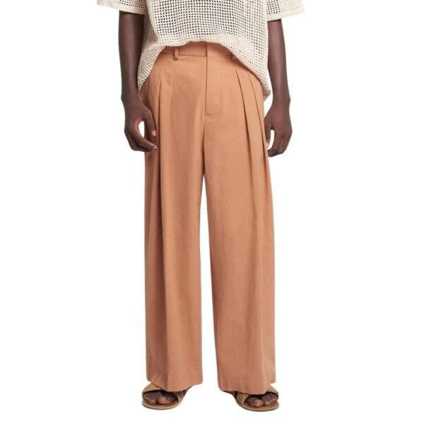 NANUSHKA BORRE WASHED-CALICO PANTS BROWN - Image 5