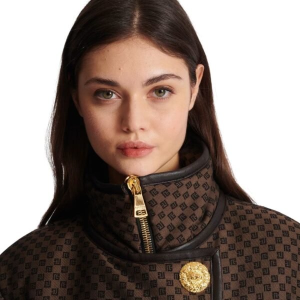 BALMAIN CROPPED MINI MONOGRAM JACKET - Image 7