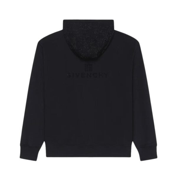 GIVENCHY BOXY FIT HOODIE IN FLEECE WITH RHINESTONES - Image 2