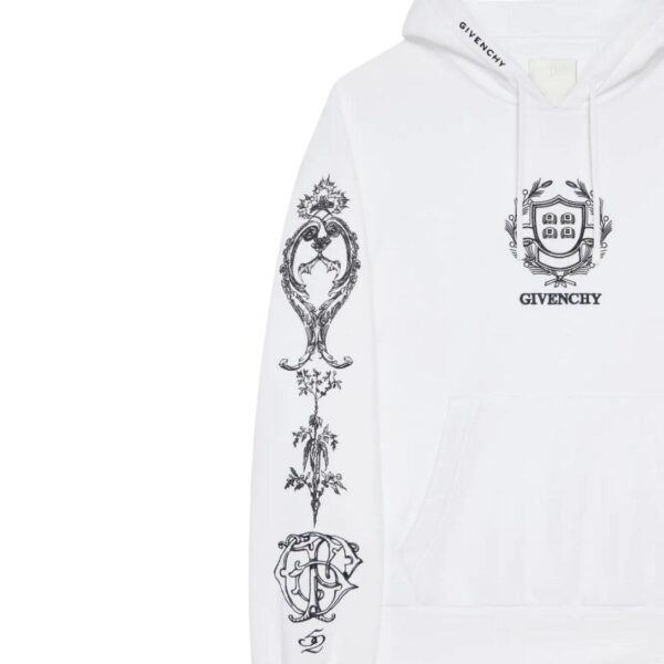 GIVENCHY CREST BOXY FIT HOODIE IN FLEECE - Image 2