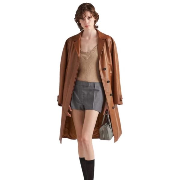 PRADA NAPPA LEATHER COAT - Image 3