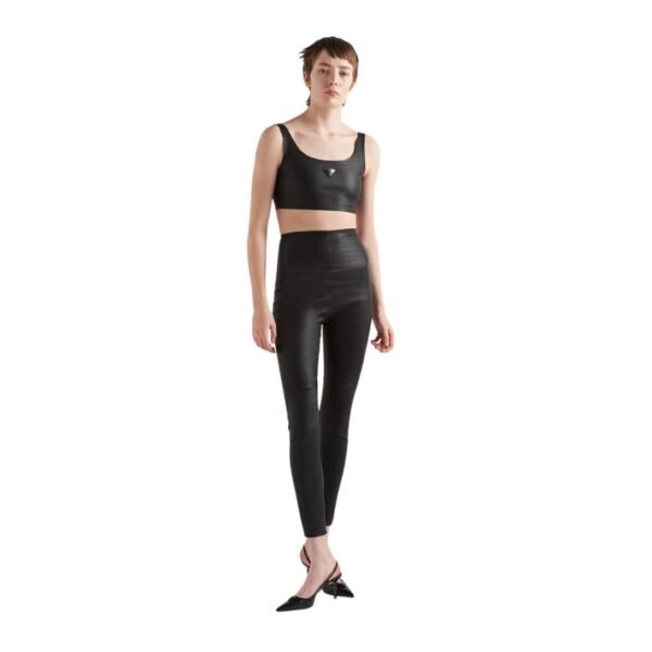 PRADA STRETCH NAPPA LEATHER TOP - Image 3