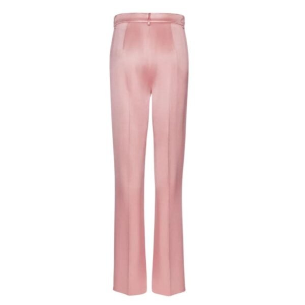 MAGDA BUTRYM WILD LEG SILK TAILORED PANTS IN PINK - Image 2