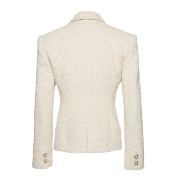 MAGDA BUTRYM FITTED BOUCLE BLAZER IN BEIGE - Image 2