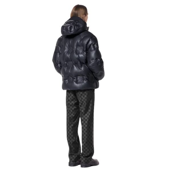 LOUIS VUITTON MONOGRAM LEATHER HOODED DOWN JACKET - Image 5