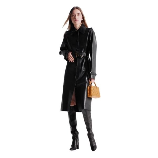 LOUIS VUITTON NAPPA LEATHER TRENCH COAT - Image 6