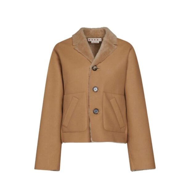 MARNI BEIGE REVERSIBLE SHEARLING JACKET
