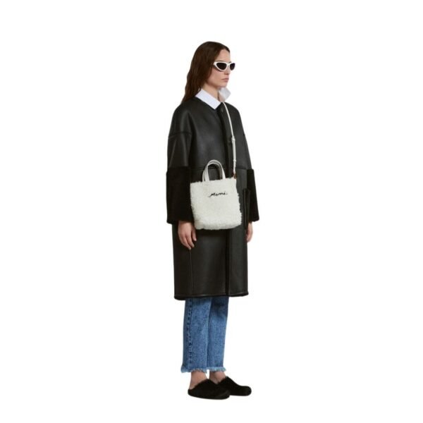 MARNI BLACK REVERSIBLE SHEARLING COAT - Image 5