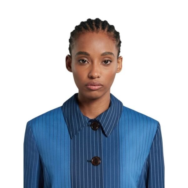 MARNI BLUE DÉGRADÉ PINSTRIPE WOOL JACKET - Image 5