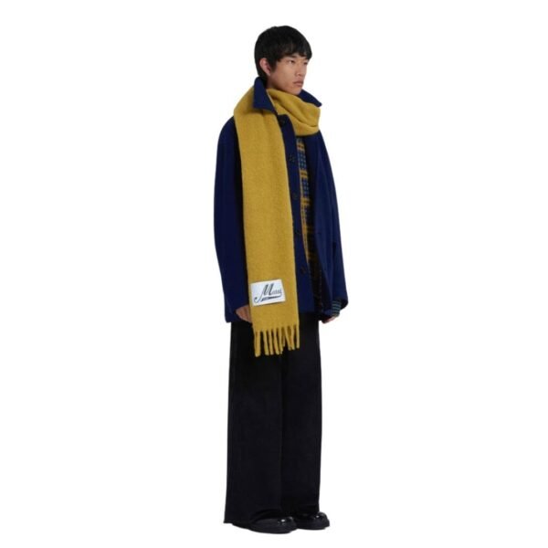 MARNI BLUE WOOL FELT CABAN COAT - Image 4