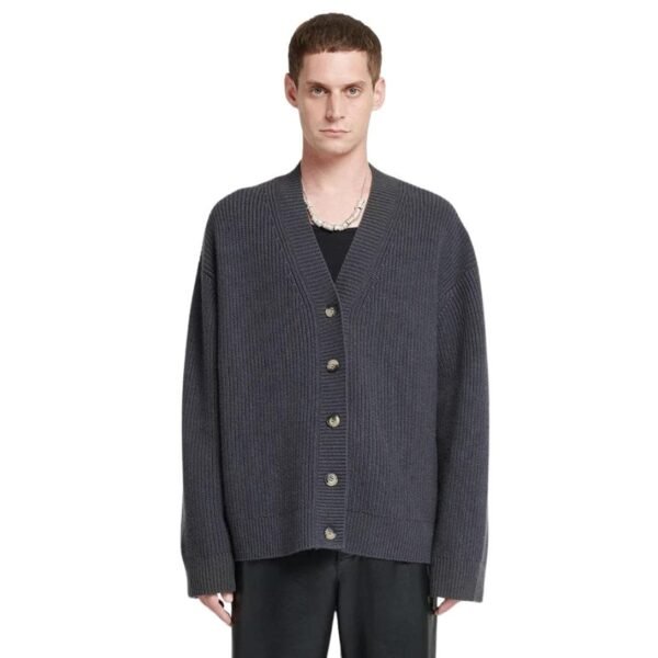 NANUSHKA LARAN CASHMERE-BLEND CARDIGAN SCHOOLGREY - Image 6