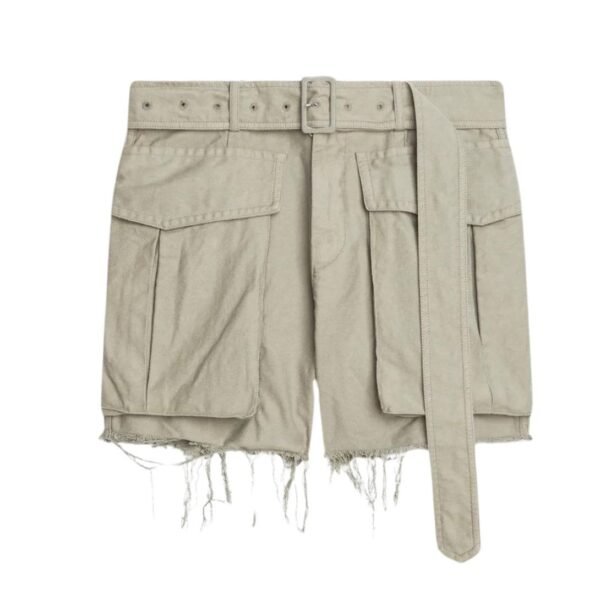 DRIES VAN NOTEN BELTED COTTON SHORTS