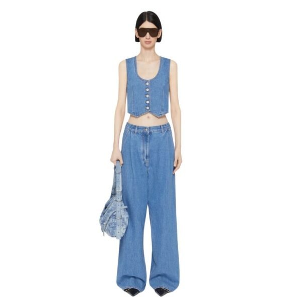 GIVENCHY VOYOU WAISTCOAT IN DENIM - Image 4